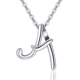  Silver Necklace 26 Letters Alphabet Charm Pendant 