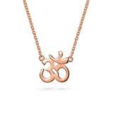 Sanskrit Symbol Yoga Spiritual Harmony Aum Om Ohm Pendant Necklace For Women 925 Sterling Silver
