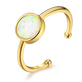  Adjustable Rings 6mm Opal Rings 