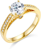 14k Yellow OR White Gold With Diamond Wedding Engagement Ring