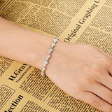 925 Sterling Silver CZ Gorgeous Angel Wings Wedding Bracelet Chain Clear