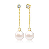Round Shape Pearl Wedding Earrings