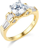14k Yellow OR White Gold Wedding Engagement Ring For Lovely Ladies