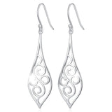 925 Sterling Silver Earrings Irish Celtic Knot Drop Earrings Filigree Dangle Earrings Hypoallergenic Earrings for Women