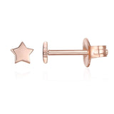 14K Gold Plated Dainty  Heart and Star Stud Earrings