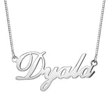 "Dyala"-925 Sterling Silver Personalized Name Necklace Adjustable 16”-20”
