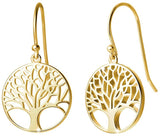 Tree of Life Earrings for Women Gold Plated Sterling Silver Family Tree Anniversary Birthday Jewelry Gifts for Teen Girls Mom Grandma Wife Girlfriend Daughter Her