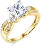14k Yellow OR White Gold Wedding Engagement Ring For Ladies