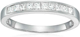 1/2 CT Princess Cut Wedding Ring Promise Band in 14K White Gold