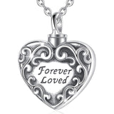 Cremation Jewelry for Ashes, Urn Necklace Keepsake Waterproof Memorial Heart Pendant with 18inch Chain