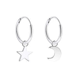 Star/Cross/Moon Circle Endless Earrings 