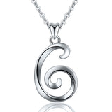925 Sterling Silver Necklace 26 Letters Alphabet G Charm Pendant Necklace