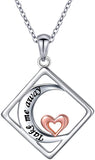 Love Heart Necklace Jewelry Sterling Silver Pendant Necklace Meaning I Love You for Women
