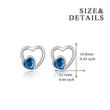 New 925 Sterling Silver Jewelry CZ Stone Heart Daily Wear Stud Earrings