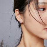 Original 925 Sterling Silver Peony Fireworks Stud Earrings for Women Japan Rainbow Color CZ Ear Studs Jewelry