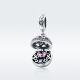 S925 Sterling Silver Zirconia Love Surprise Charms
