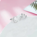 New Design Hot Selling Fashion 925 Sterling Silver Alphabet Stud Earring