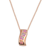 pink opal Pendant necklace