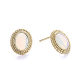 925 Sterling Silver Jewelry Europe And The United States Popular Diamond Earrings Color Gold Hemp
