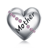 Heart Mother 925 Sterling Silver Beads Charms
