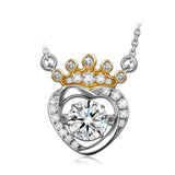 S925 Sterling Silver Fashion Personality Strawberry Crown Pendant Necklace Female Jewelry Cross-Border Exclusive