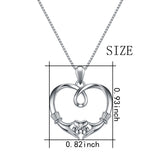 Fashion Dainty Chain Delicate Heart Necklace, Mother Birthday Gift Pendant Necklace