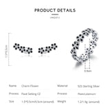 925 Sterling Silver Beautiful Flower Design Earrings Precious Jewelry For Women