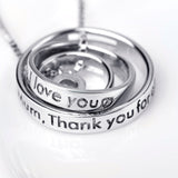 Jewelry Wholesale Three Circle Ring Pendant Necklace With Letter
