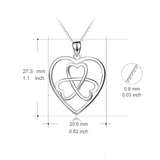 Heart Knot Necklace Hollow Wholesale Sister Silver Jewelry Necklace