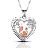 S925 Sterling Silver Creative Love Mother Love Series Mother's Love Pendant Necklace Jewelry Cross-Border Exclusive