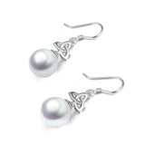 Pearl Pendant Celtic Knot Earrings Best Quality Hot Selling Silver Earrings
