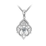 S925 Sterling Silver Creative Geometric Micro-Inlay Necklace Female Smart Pendant Series Cross-Border Exclusive