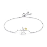Silver White Gold Plated Starfish Fairy Bracelet