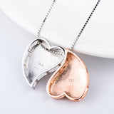 Your Completes Love Me Heart Necklace Silver Different Color Necklace