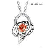 925 Sterling Silver rose Pendant Necklace I love you Silver Choker Statement Necklace with box Women fashion Jewelry