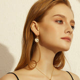 Protect Animal Rhinoceros Heart Shape Dangle Earrings for Women Gold Color 925 Sterling Silver Fine Jewelry