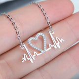 Large Heartbeat Pendant Necklace Hot Sale New Design Style