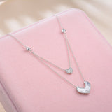 Custom Fashion Heart Gemstone Stone Accessories Necklaces Jewelry Women Pendant Necklace