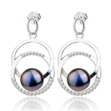 Chrismas cz mounting pearl earring elegant fashionable earrings