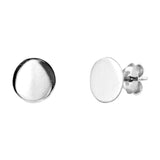 Silver Small Circle  Stud Earrings