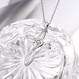 Infinity Cross Necklace for Women Sterling Silver Pendant Gifts Good Luck Faith Jewelry