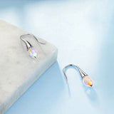 Beautiful Colored Stone Drop Earrings Fashion Pop Earrings