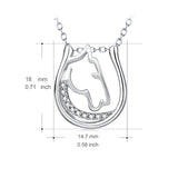 Cute Animal Jewelry Long Chain Horse Shape Pendant Necklace