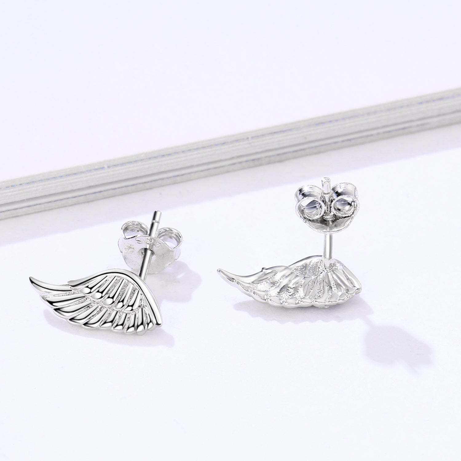 Animal Little Birds Wings Design 925 Sterling Silver Angle Wings Earrings