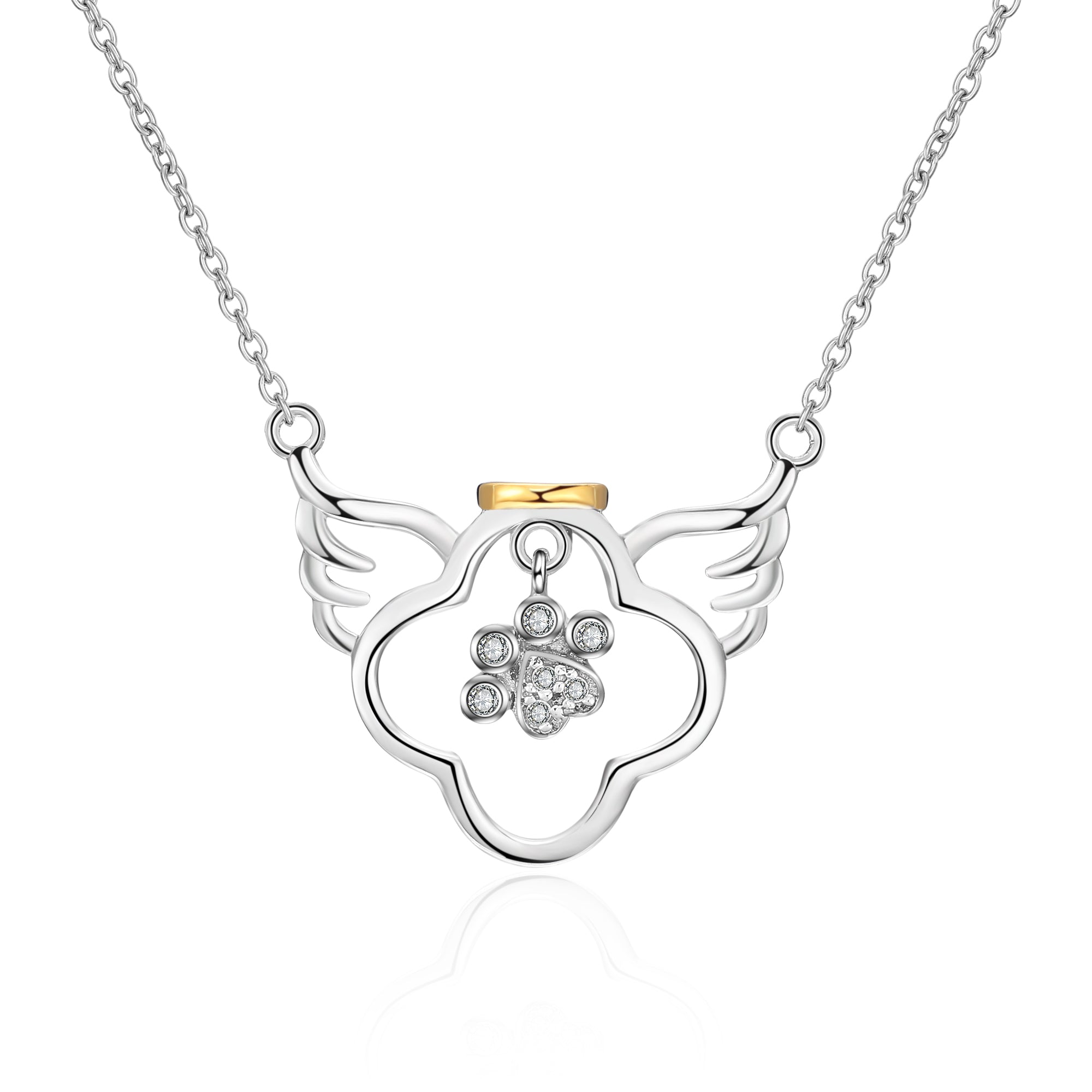 Bottle Angel Wings Zirconia Necklace Pendant Angle Wings Necklace