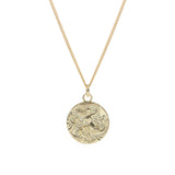 S925 Pure Round Coin Pendant Silver European And American Style Portrait Clavicle Chain Cross-Border New Products