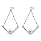 Beautiful Elegant Drop Dangling Ear Chain Shell Pearl Earrings Designs