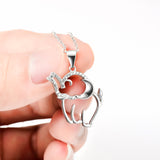 Cute Animal Elephant Necklace Factory 925 Sterling Silver Cubic Zirconia Jewelry Holiday Gift For Woman