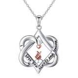 S925 Sterling Silver Creative Winding Love Heart Necklace Pendant Female Jewelry Cross-Border Exclusive
