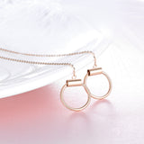 18K Gold European And American Fashion Earrings Simple Round Line Dangle Earring Light Luxury Niche Ladies Jewelry